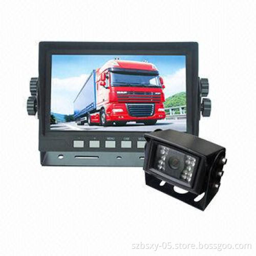 Car reverse camera system with 7-inch monitor, cameras for school bus